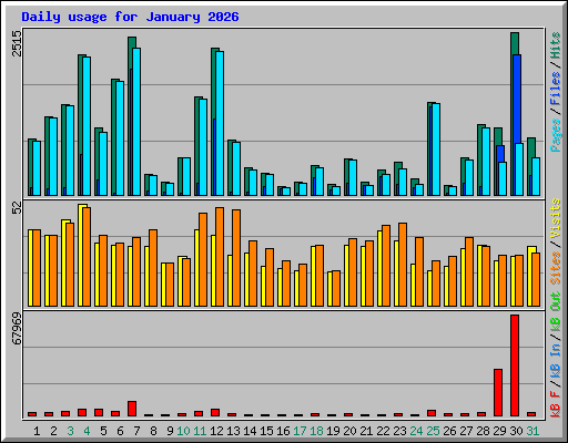 Daily usage for January 2026
