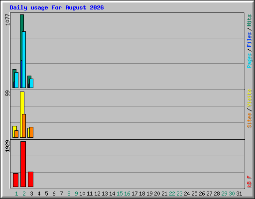 Daily usage for August 2026