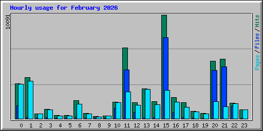 Hourly usage for February 2026