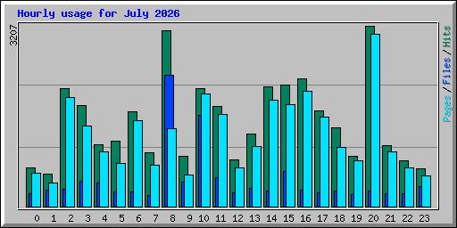 Hourly usage for July 2026