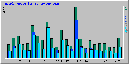 Hourly usage for September 2026